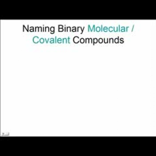 Names &amp; Formulas of Covalent Compounds