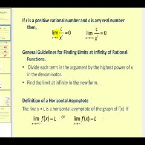 Limits At Infinity - Additional Examples