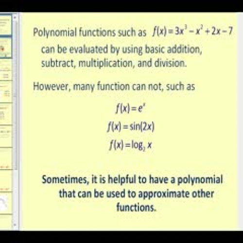 Using Taylor Polynomials to Approximate Funct