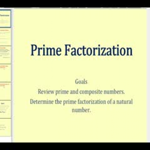 Prime Factorization