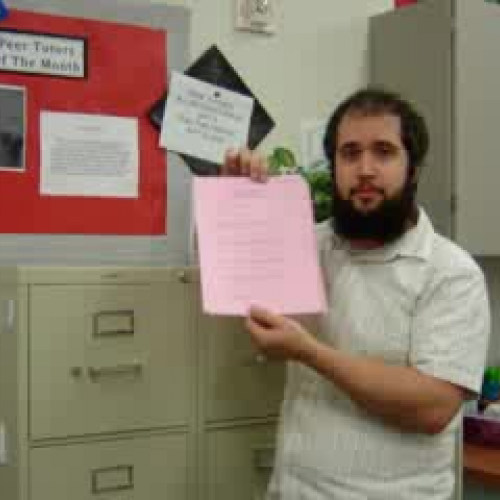 Peer Tutor Video One