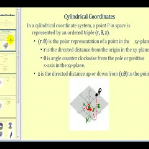 Introduction to Cylindrical Coordinates