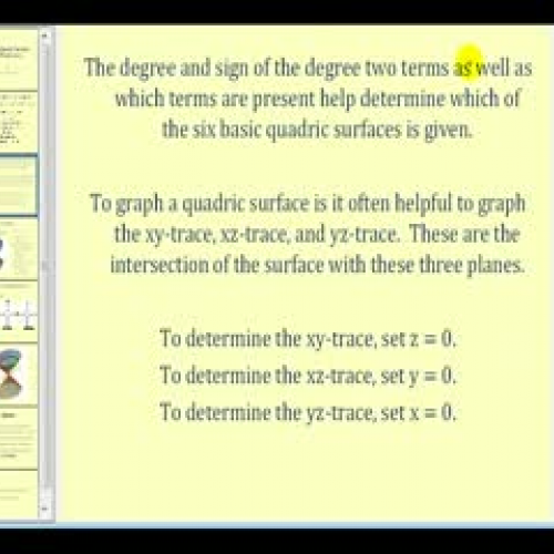 Quadric Surfaces:  The Elliptical Cone