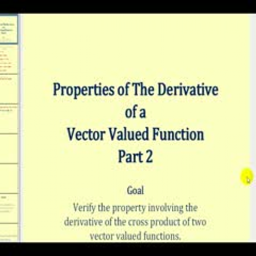 The Derivative of the Cross Product