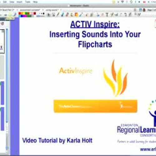 Inserting Sounds in ActivInspire