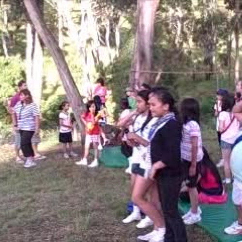 girls flag pole challenge