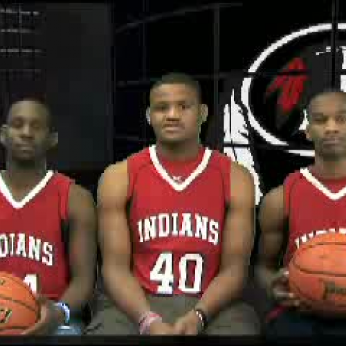 Varsity basketball players promotional.