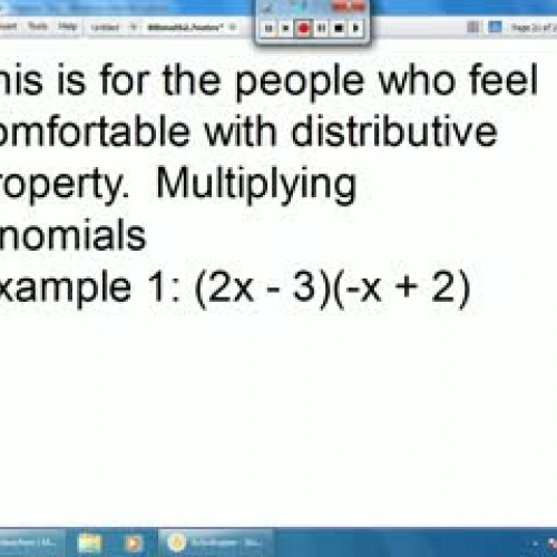 Multiplying Binomials Algebra Tiles