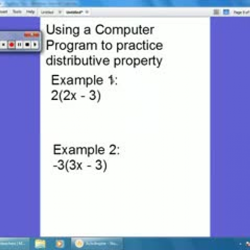 Algebra Tiles- Distributive property