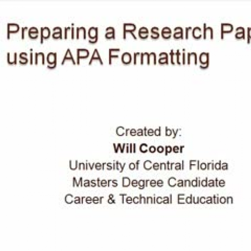 APA Formatting-Part 1