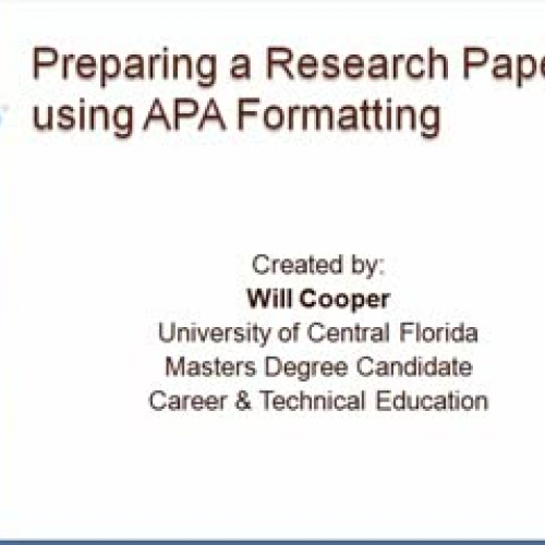 APA Formatting-Part 2