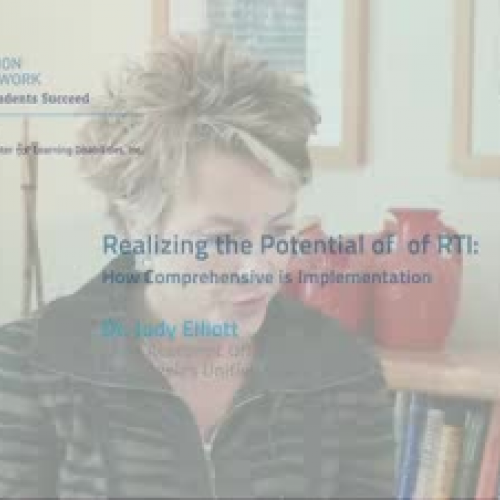 NCLDs RTI Leadership Forum - Judy Elliott