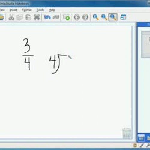 Changing a Fraction to a Decimal
