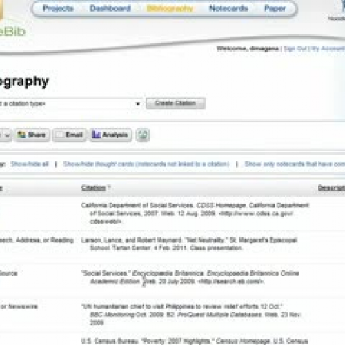 Printing Noodletools Works Cited