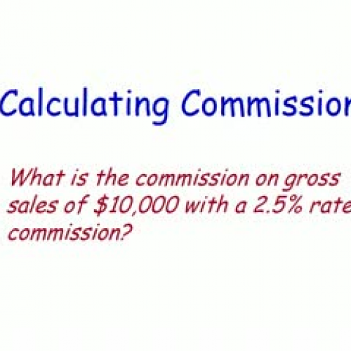 Calculating Commissions