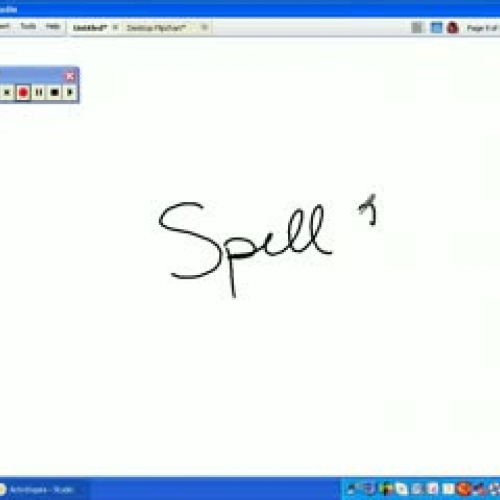 spellchecking a flipchart