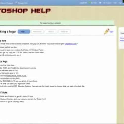 Photoshop CS4 - Making a logo