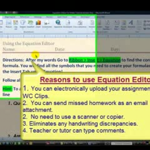 How to Use the Equation Editor