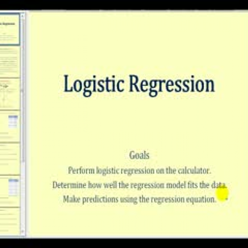 Logistic Regression on the TI84