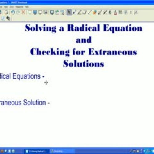 Checking for Extraneous Solutions