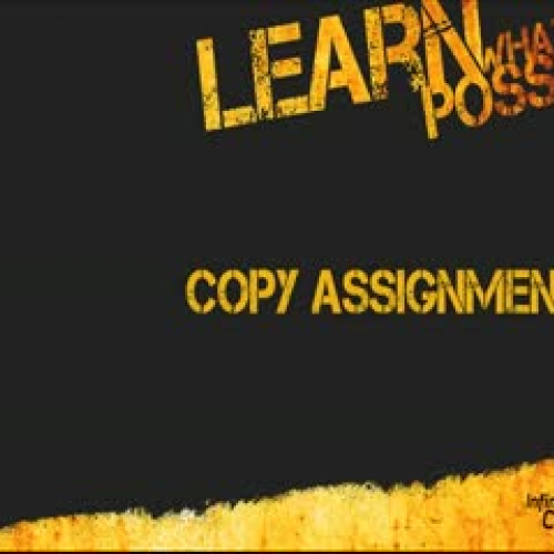 New Tools for Teachers 4: Assignment Copy