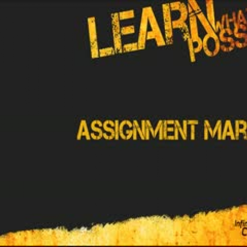 New Tools for Teachers 5: Assignment Marks