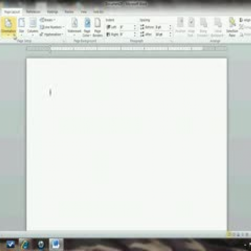 MS Word Page Layout