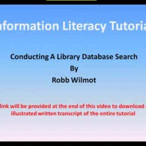 Information Literacy Tutorial