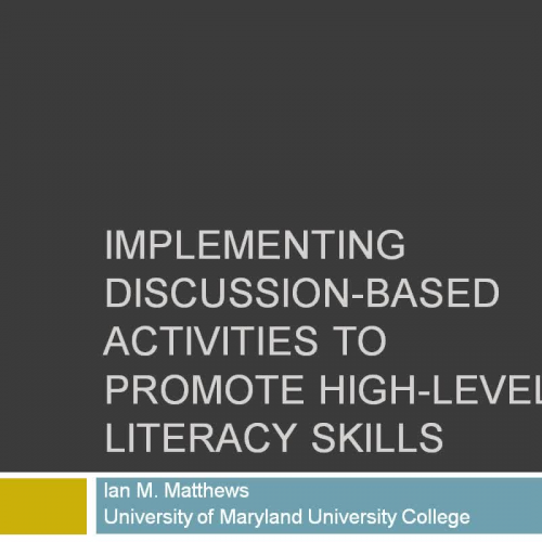 Implementing Discussion-Based Activities