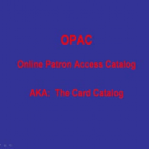 OPAC:  Elementary School