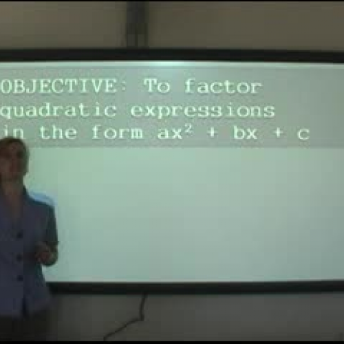 Factoring Quadratic Expressions