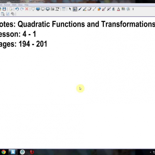 Lesson 4.1 - Quadratic Functions and Transfor