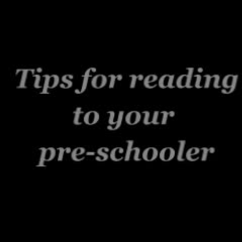 Reading Tips for Pre-Schoolers