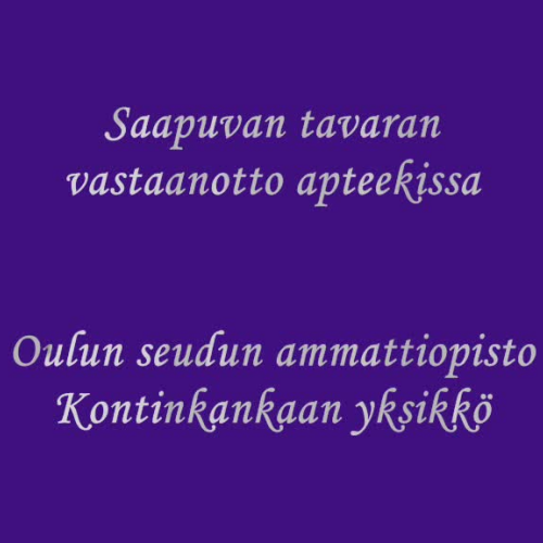 Saapuvan tavarana vastaanotto