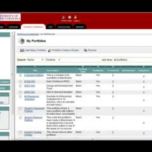 •	Sharing Your E-Portfolio