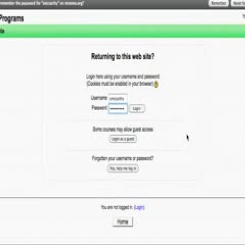 Choosing Authentication Method in Moodle