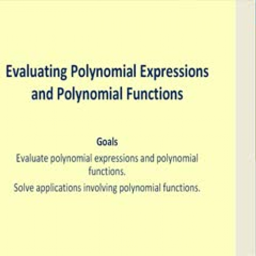 Polynomial Expressions and Polynomial Functio