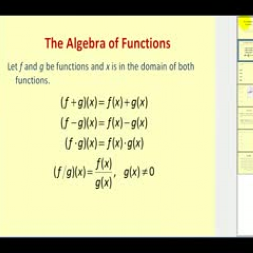 The Algebra of Functions