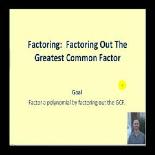 Factoring Out The Greatest Common Factor