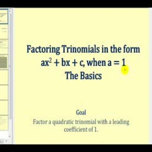 Factoring a Trinomial with Leading Coefficien