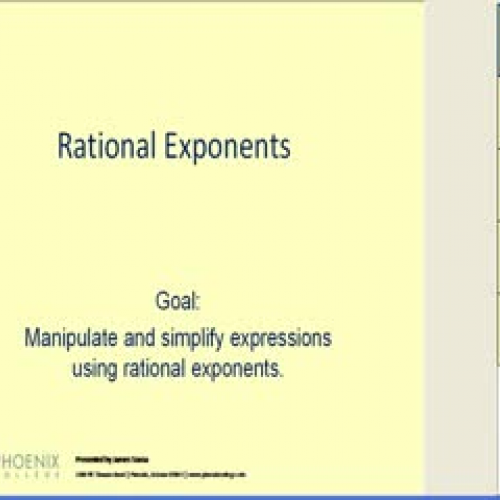 Rational Exponents