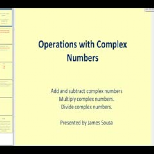 Complex Number Operations