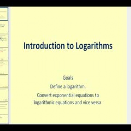 Introduction to Logarithms