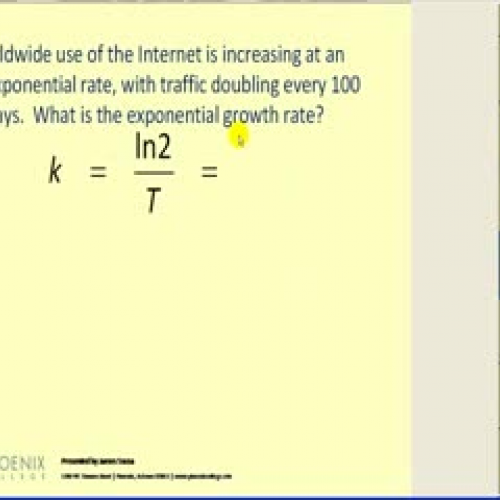 Exponential Growth Models - Part 2 of 2