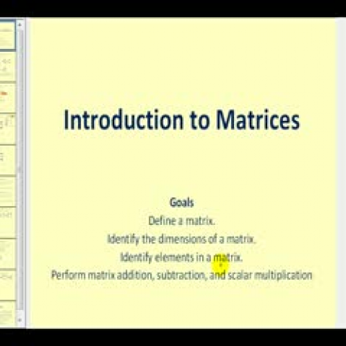 Matrix Addition, Subtraction, and Scalar Mult