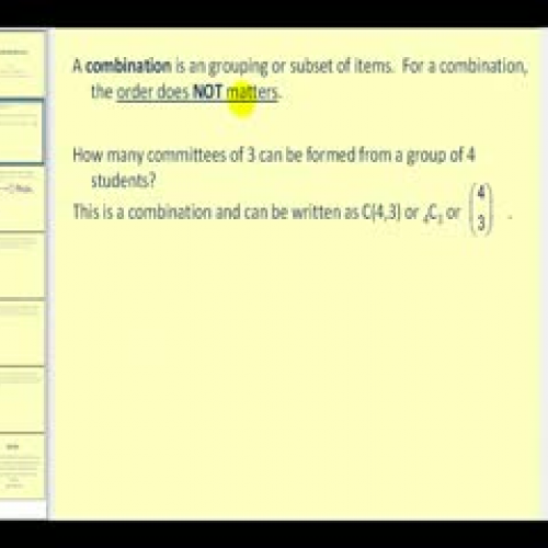 Combinations