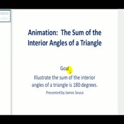 Animation:  The Sum of the Interior Angles of