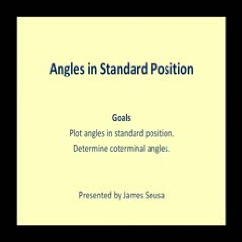 Angles in Standard Position