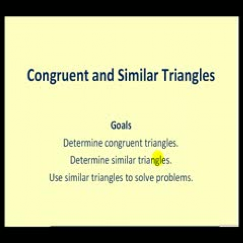 Congruent and Similar Triangles