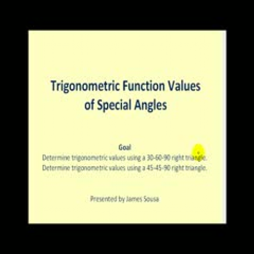 30-60-90 and 45-45-90 Triangles